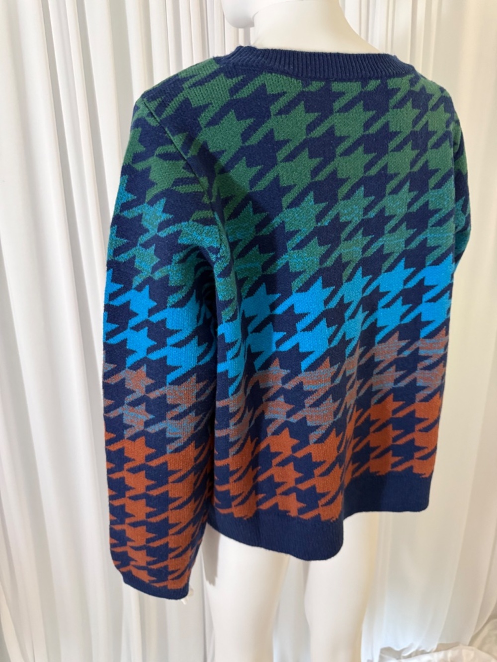 G by Giuliana Black Label Multicolor Houndstooth Sweater – Size 1X – NWOT - Picture 7 of 16